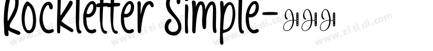 Rockletter Simple字体转换